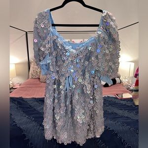 Buddy Love Puff Sleeve Sequin Dress